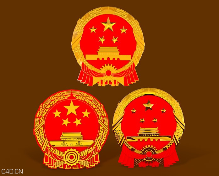 3个高精度三维国徽模型 - C4D之家 - cinema4d_ 2016-01-21 18.33.47.jpg