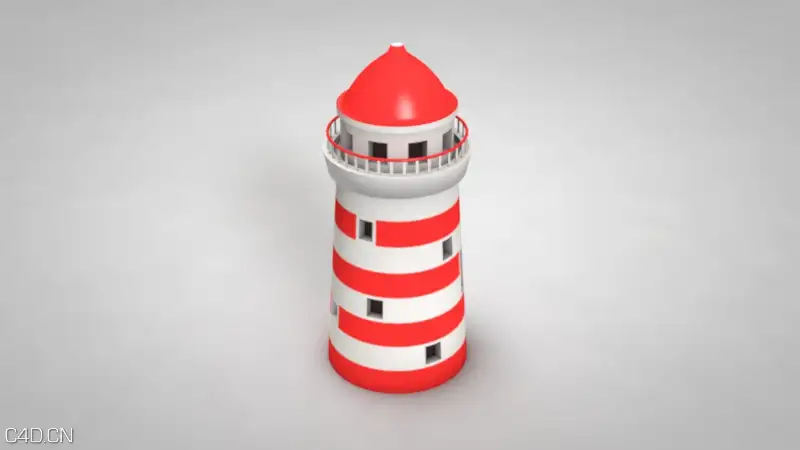 一些有趣的卡通建筑C4D模型 Cartoon architecture - C4D之家 - dengta.jpg