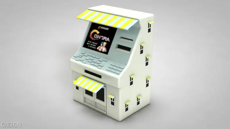 一些有趣的卡通建筑C4D模型 Cartoon architecture - C4D之家 - game.jpg