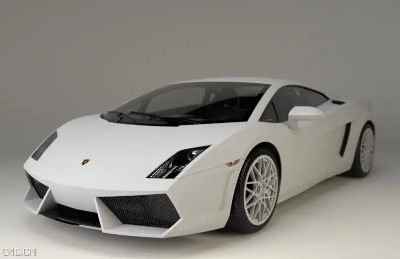 白色兰博基尼跑车C4D模型 Lamborghini Gallardo LP 560-4 - C4D之家 - cinema4d_ 2016-01-28 19.04.25.jpg