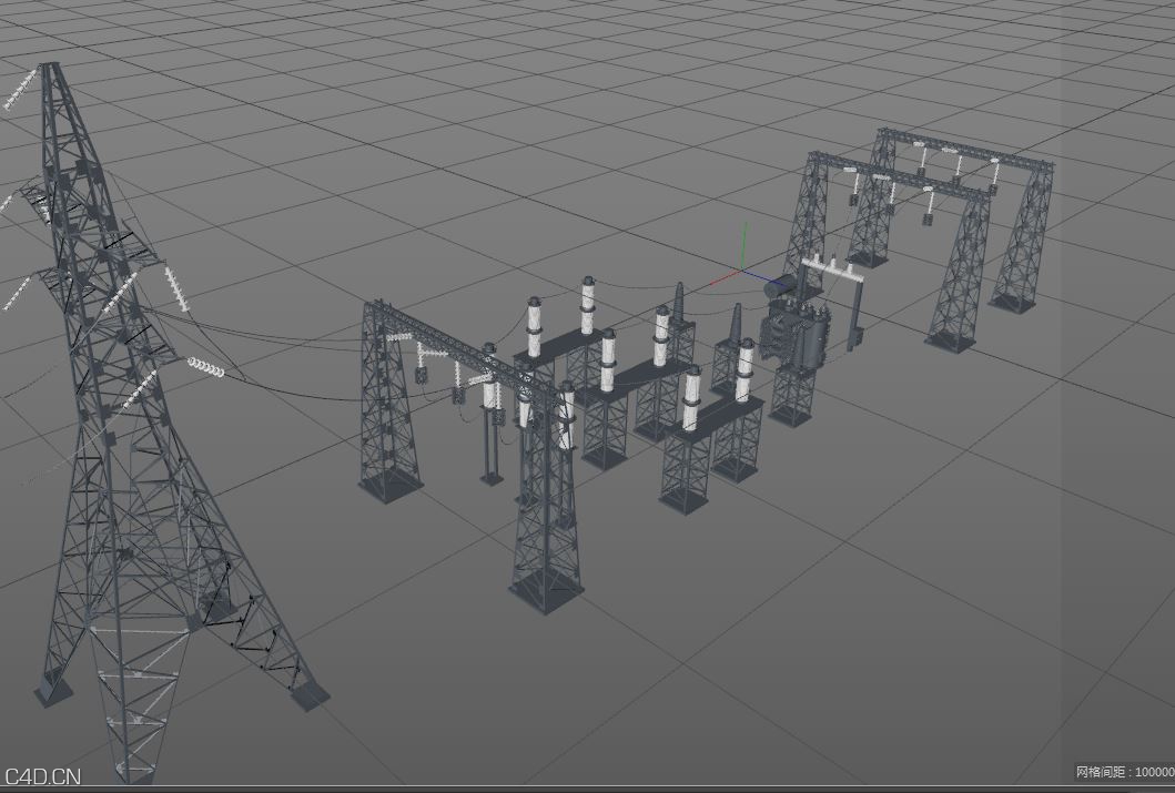 特高压输变电 高压电线 - C4D之家 - 3.JPG