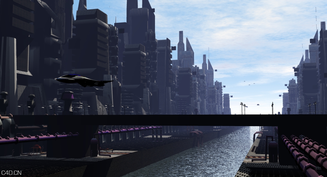 未来城市 科幻城市C4D模型 Center City Sci-Fi - C4D之家 - d2.jpg
