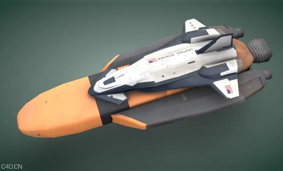 航天飞机C4D模型 Shuttle 3d model