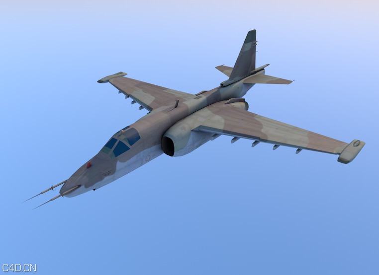 俄罗斯苏-25攻击机C4D模型 Su-25 Frogfoot 3d mode - C4D之家 - cinema4d_ 2016-02-05 17.16.37.jpg