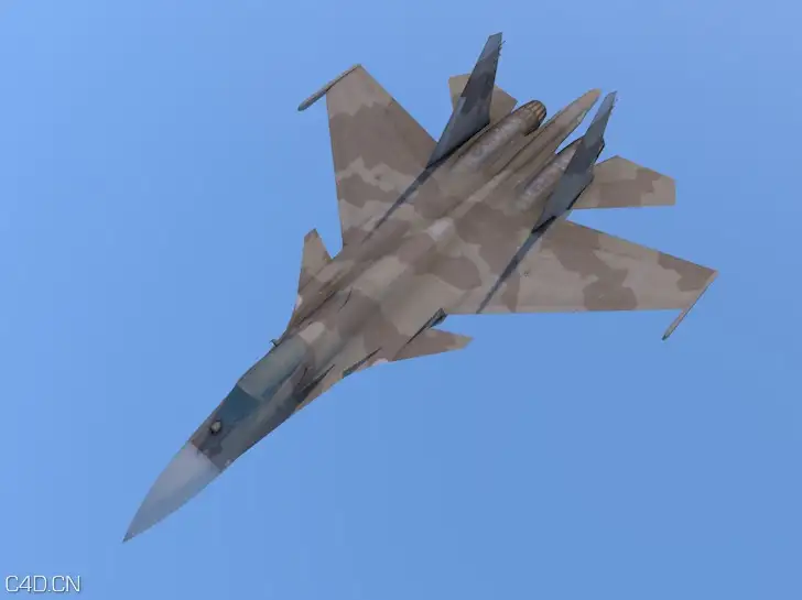 苏-37战斗机C4D模型 Su-37 Terminator 3d model - C4D之家 - cinema4d_ 2016-02-05 17.23.26.jpg