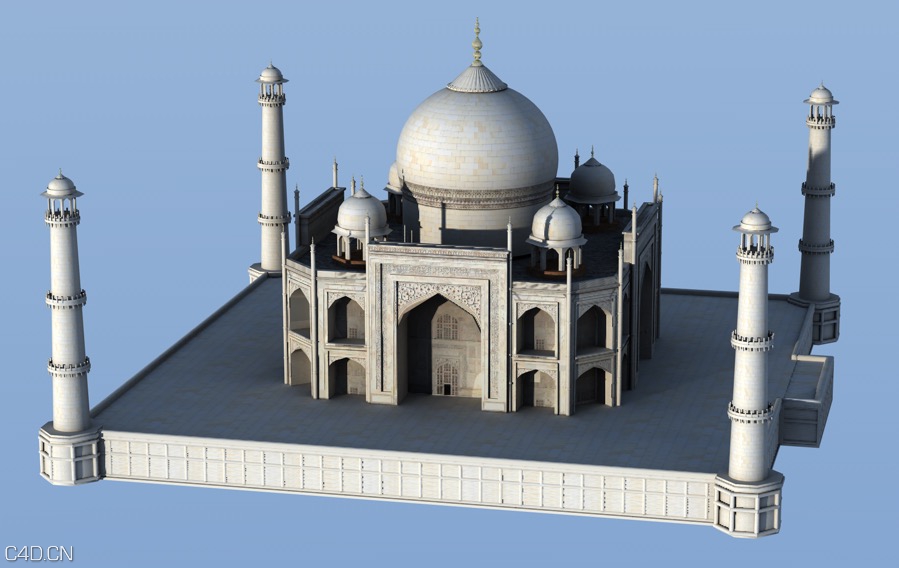 印度知名古建筑泰姬陵C4D模型 Taj Mahal 3d model - C4D之家 - cinema4d_ 2016-02-05 17.40.10.jpg
