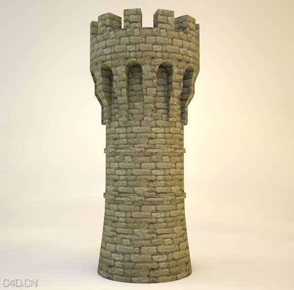 塔式城堡C4D模型 Tower castle 3d model - C4D之家 - cinema4d_ 2016-02-05 20.04.04.jpg