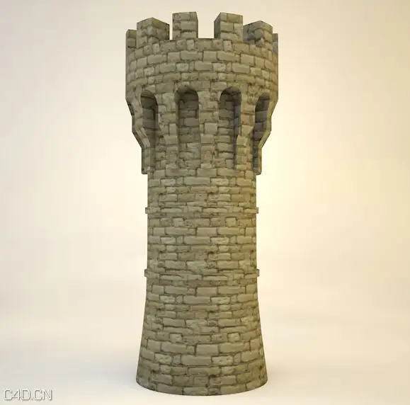塔式城堡C4D模型 Tower castle 3d model - C4D之家 - cinema4d_ 2016-02-05 20.04.04.jpg