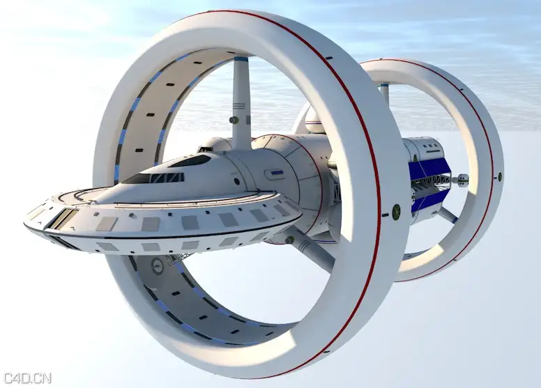 美国航空航天局太空飞船C4D模型 NASA Warp Ship - C4D之家 - cinema4d_ 2016-02-05 21.10.44.jpg