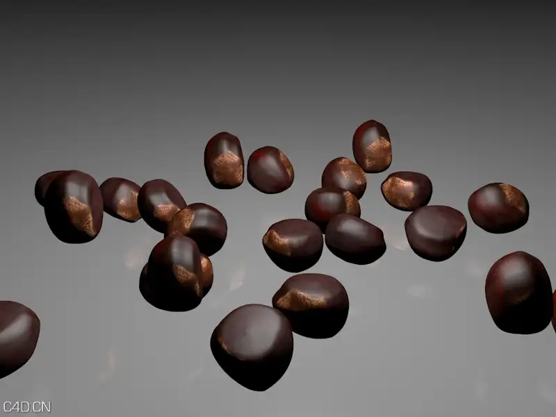 cinema4d 真实,食物,栗子模型贴图 - C4D之家 - 栗子01.jpg
