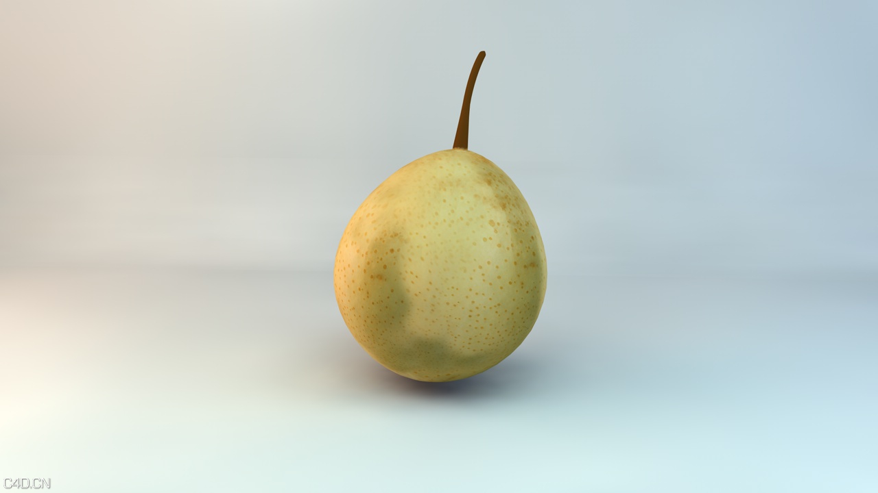 C4D模型文件鸭梨_ 真实模型 - C4D之家 - 水果梨02.jpg