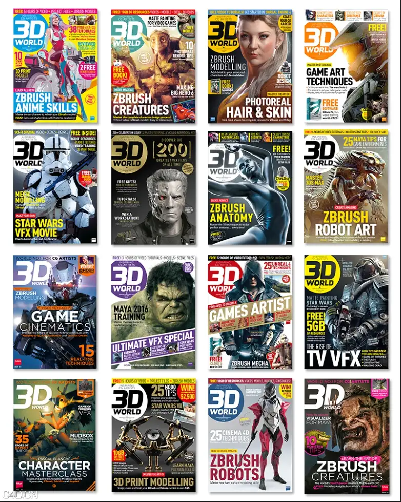 CG杂志3D world 2012-2015合集BT下载