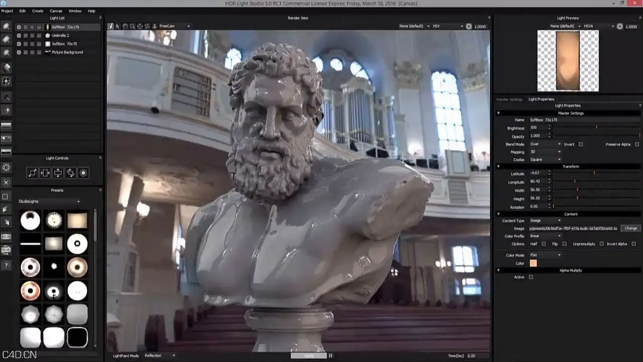 三维渲染室内摄影棚灯光HDR环境软件 Lightmap HDR Light Studio v5.3 - C4D之家 - 518408964_1280x720.jpg