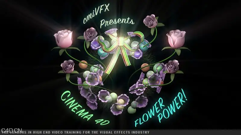 C4D绽放花朵商业级动画制作视频教程 cmiVFX – Cinema 4D Flower Power