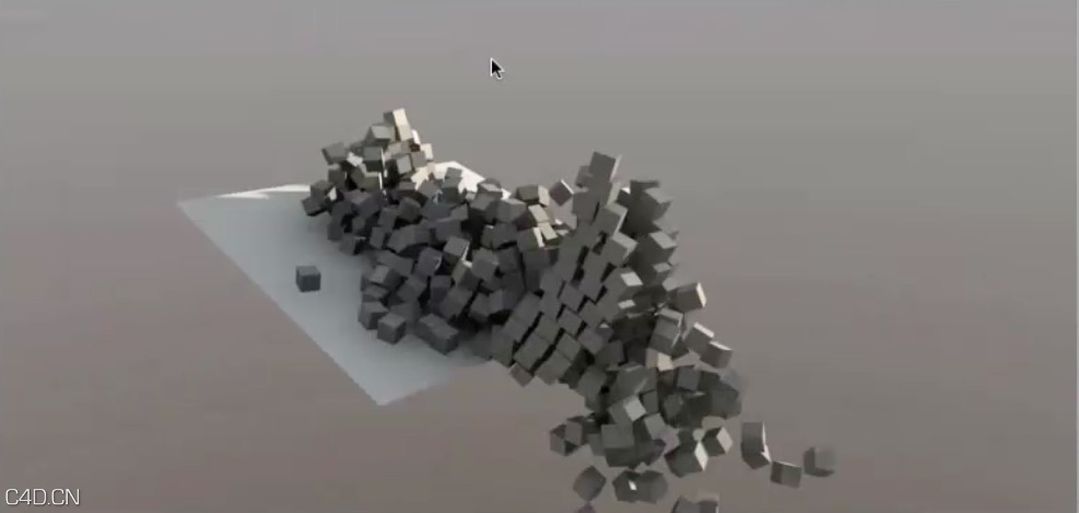 GSG灰猩猩中文音译教程第九期：C4D利用动力学制作像素下落的动画教程 - C4D之家 - cinema4d_ 2016-03-14 13.34.19.jpg