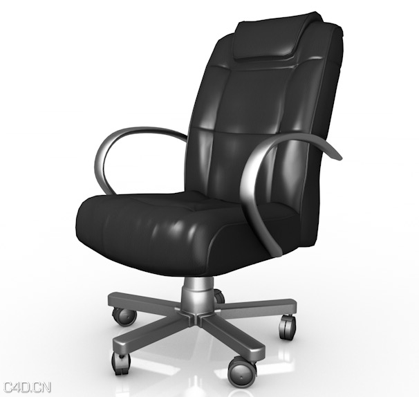 黑色办公室 老板椅 转椅 真皮座椅C4D模型 Office chair 3D model - C4D之家 - cinema4d_ 2016-03-16 23.53.31.jpg