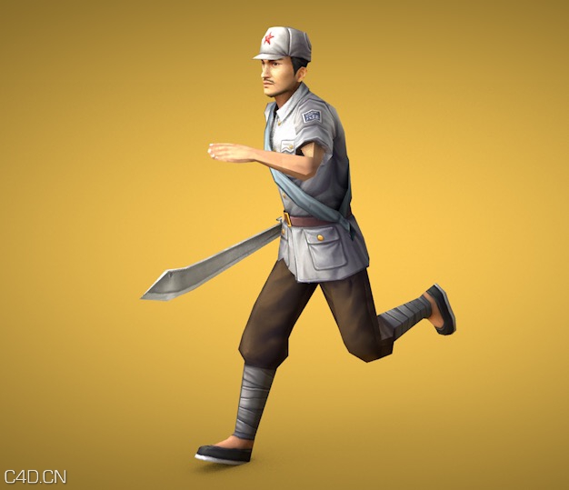 八路军跑步动画C4D模型（含绑定/动画） - C4D之家 - cinema4d_ 2016-03-19 02.30.39.jpg