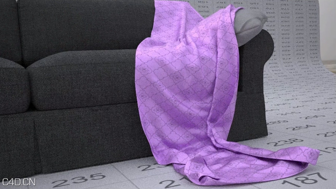 使用C4D外挂渲染器MAXWELL创造现实的织物材料视频教程