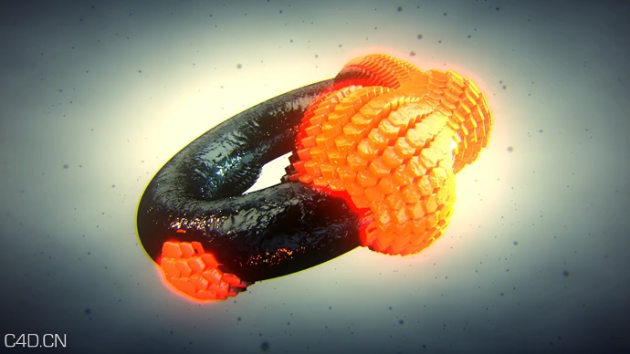 C4D粒子插件X-Particles粒子模拟物体Mograph变形动画教程 Noisy Extruder