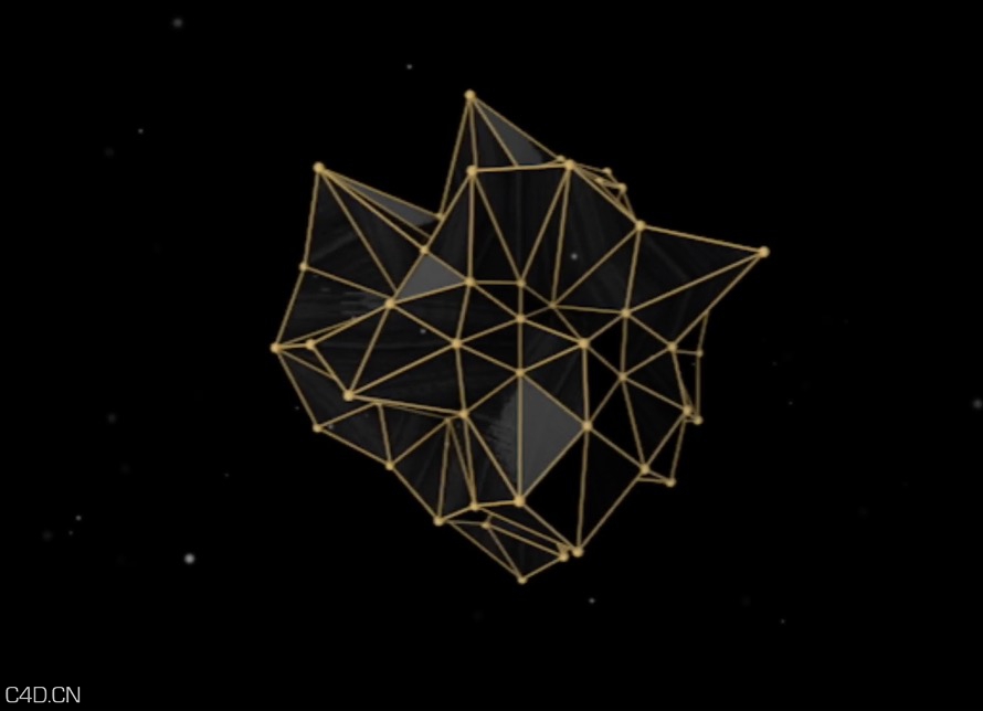 C4D 中制作炫酷低面体变形动画中文视频