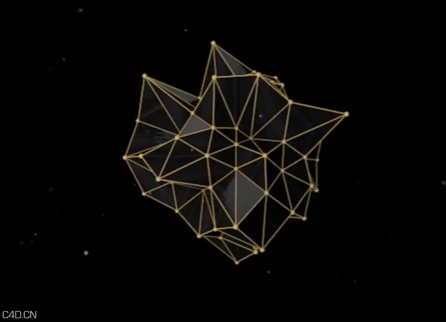 C4D 中制作炫酷低面体变形动画中文视频
