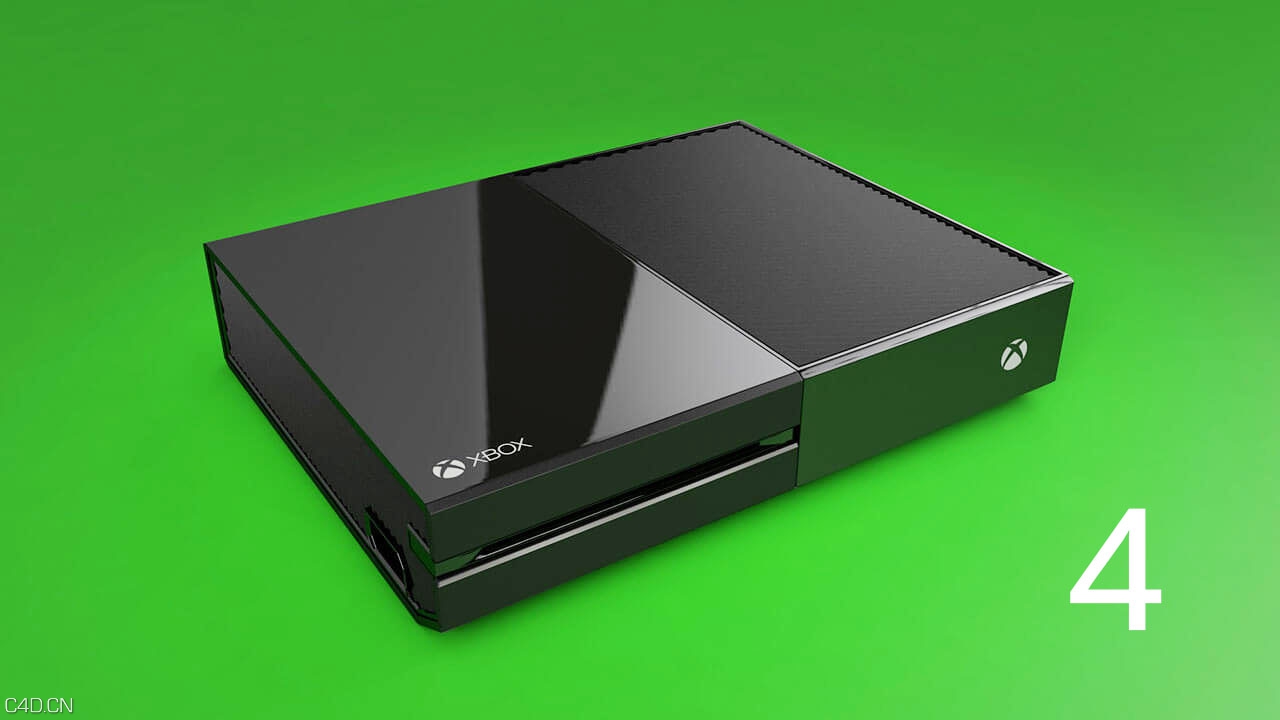 C4D制作Xbox游戏机产品建模渲染中文视频教程 - C4D之家 - 25-c4d-xbox04.jpg