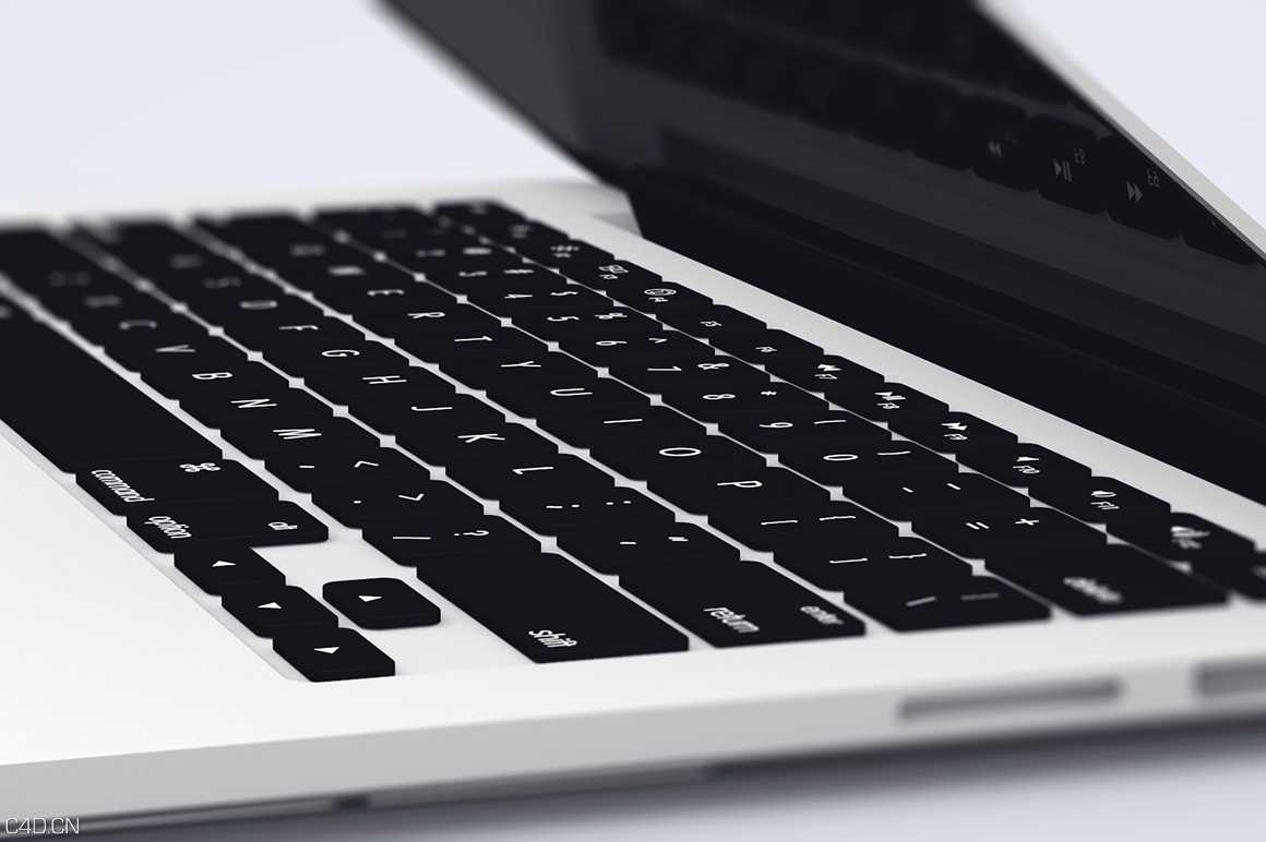 苹果笔记本C4D模型MacBook Pro 13 Retina 3D Model - C4D之家 - 2-o.jpg
