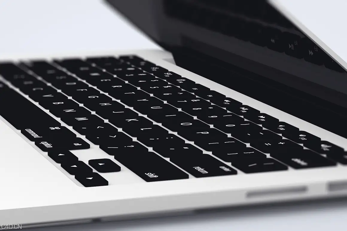 苹果笔记本C4D模型MacBook Pro 13 Retina 3D Model - C4D之家 - 2-o.jpg