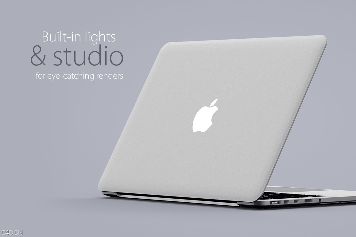 苹果笔记本C4D模型MacBook Pro 13 Retina 3D Model - C4D之家 - 5-o.jpg