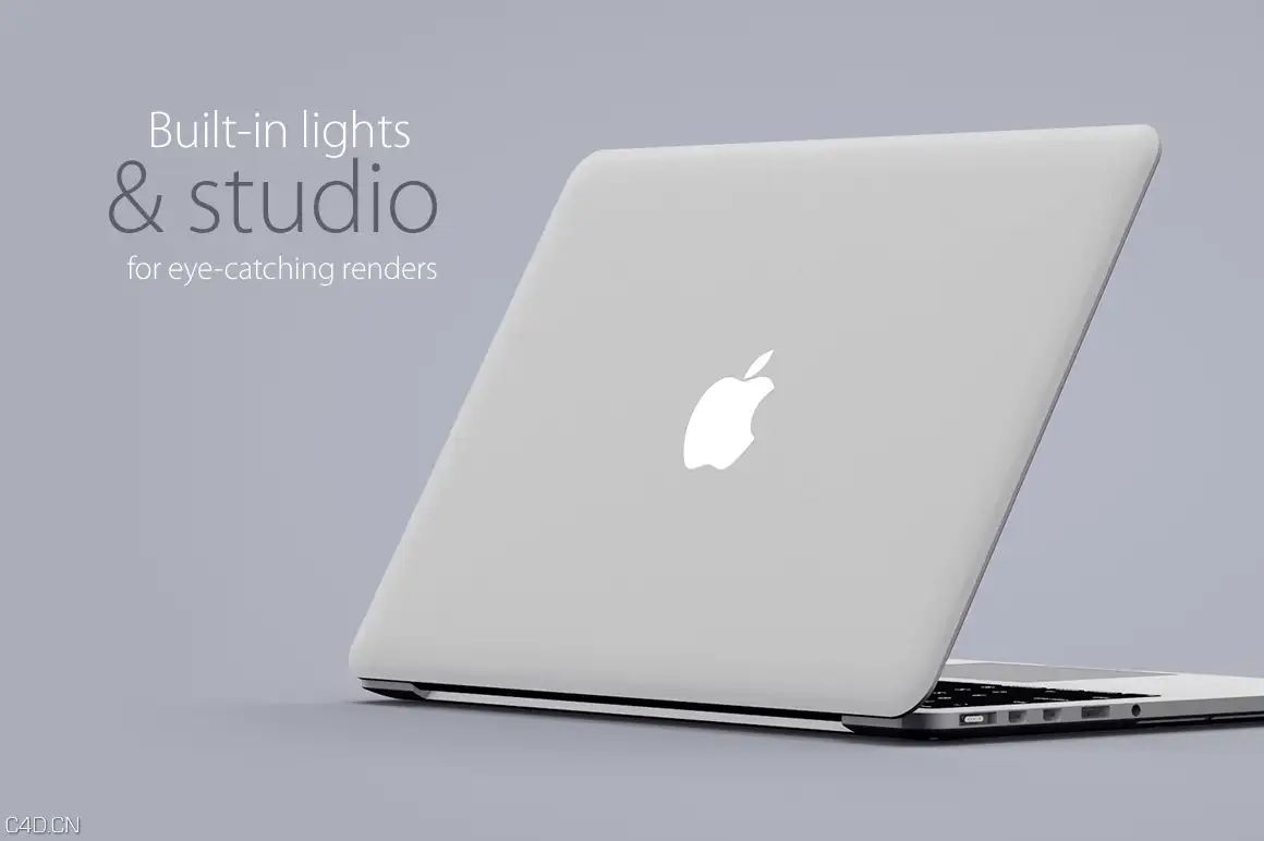 苹果笔记本C4D模型MacBook Pro 13 Retina 3D Model - C4D之家 - 5-o.jpg