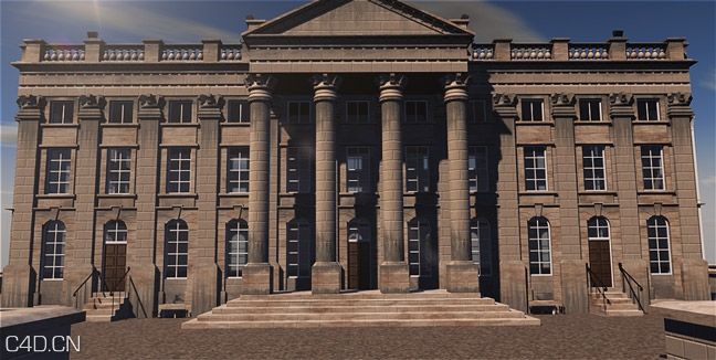 摩尔庄园房欧式建筑C4D模型 C4D 3D Model Moor Park Manor - C4D之家 - Free-C4D-3D-Model-OId-Moor-Park-Manor-Building.jpg