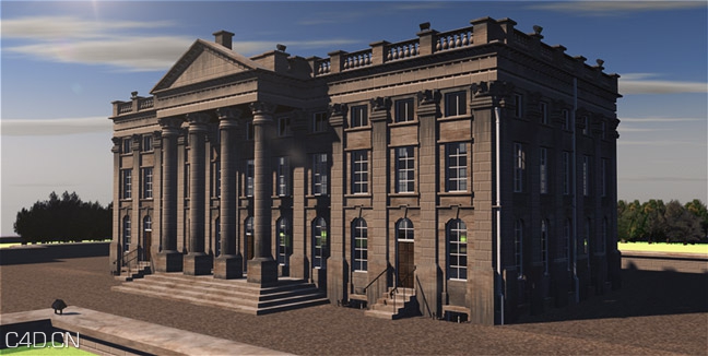 摩尔庄园房欧式建筑C4D模型 C4D 3D Model Moor Park Manor - C4D之家 - Free-C4D-3D-Model-OId-Moor-Park-Manor-Building-2.jpg