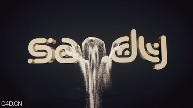 C4D沙化文字动画工程文件 Objects To Sand With XP