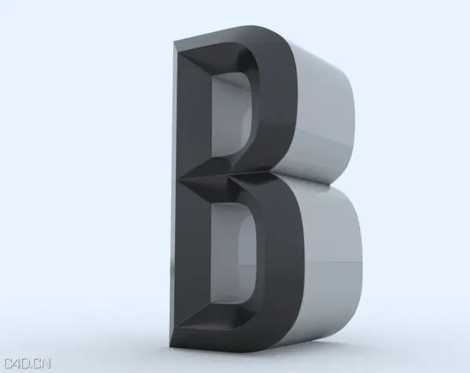 C4D立体字母“B”工程文件 Chiselled Bevels