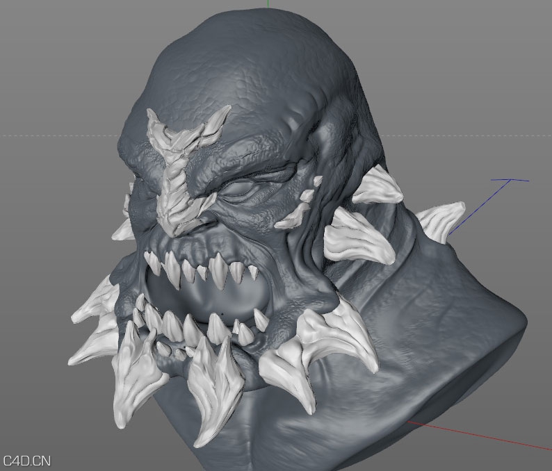 C4D毁灭日角色雕刻视频教程（含C4D工程）DOOMSDAY TUTORIAL CINEMA 4D