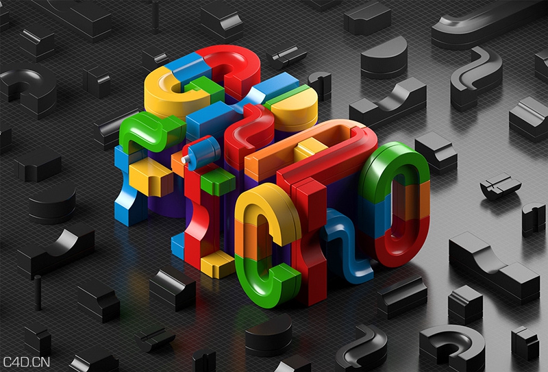 国外一组使用ps/ai/c4d制作的创意文字作品 - C4D之家 - 1458370333059-1.jpg