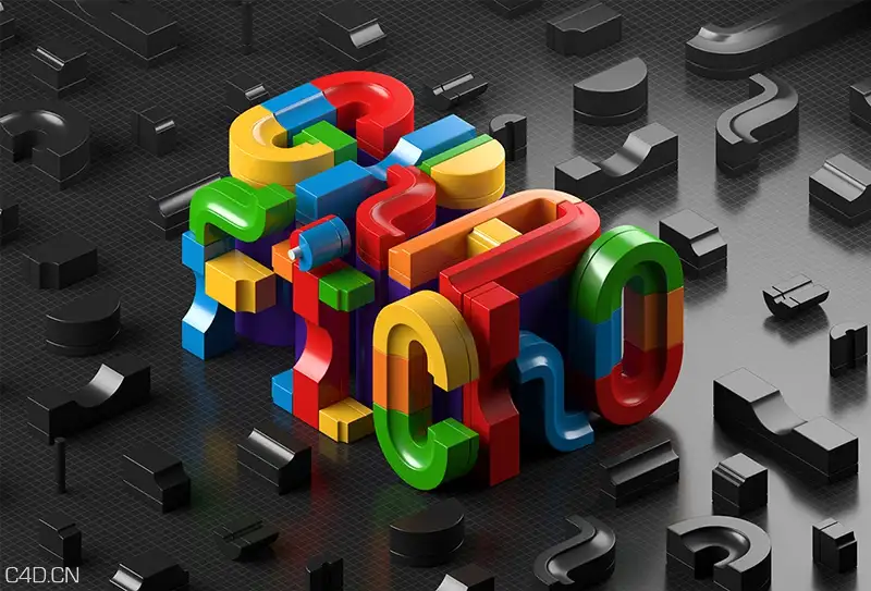 国外一组使用ps/ai/c4d制作的创意文字作品 - C4D之家 - 1458370333059-1.jpg