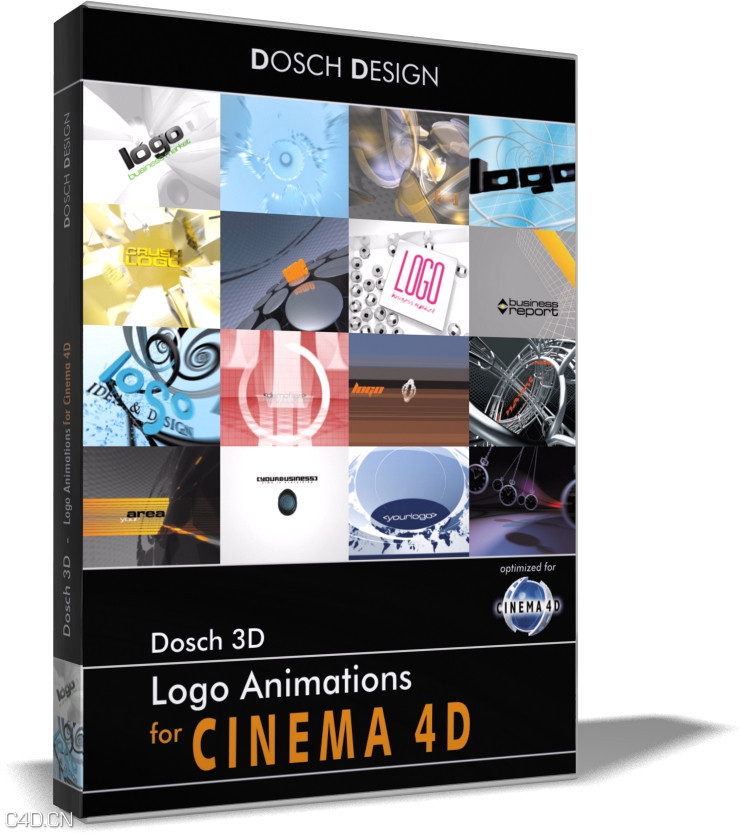 C4D LOGO动画工程文件 DOSCH 3D Logo Animations Full C4D/3DS/OBJ/LWS/LWO