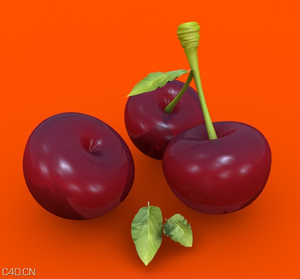 樱桃C4D模型 Cherry 3d model - C4D之家 - Cherry.jpg