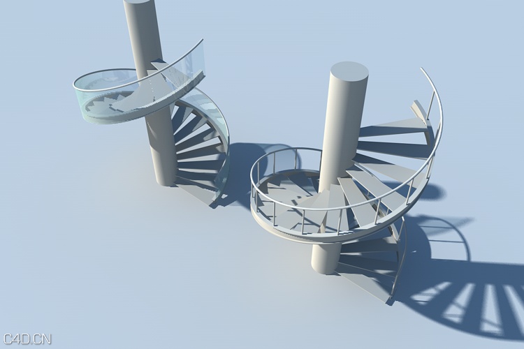 2个旋转楼梯C4D模型 Spiral stairs - C4D之家 - Spiral stairs.jpg