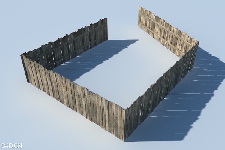 木头围栏C4D模型 Wooden fence - C4D之家 - Wooden fence.jpg