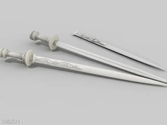 宝剑C4D模型 sword 3d model - C4D之家 - sword.jpg
