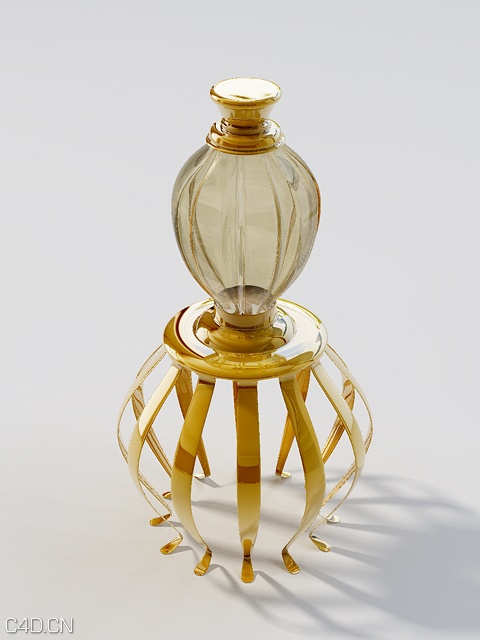 台灯C4D模型 Table lamp 3d model - C4D之家 - glass_metal.jpg