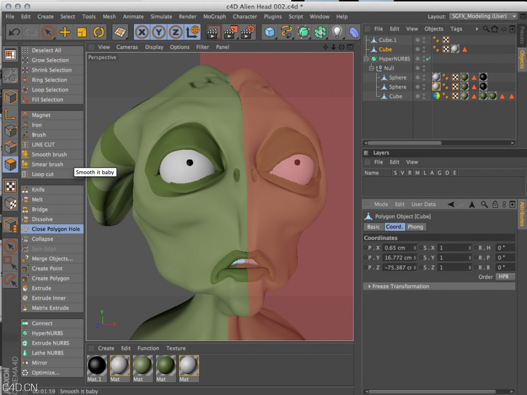 C4D生物怪兽头像建模教程 Setting up Cinema4D for character and creature modeling. - C4D之家 - c4d_panel2-1024x768.jpg
