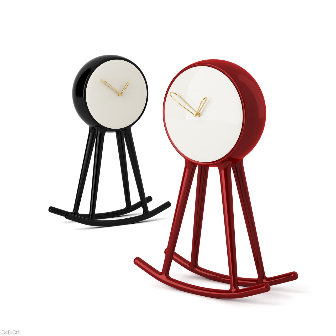 室内摇摆时钟C4D模型 infinity clock by bosa ceramiche