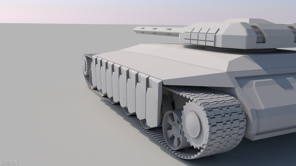 自己做的一款坦克模型 - C4D之家 - tank1.jpg