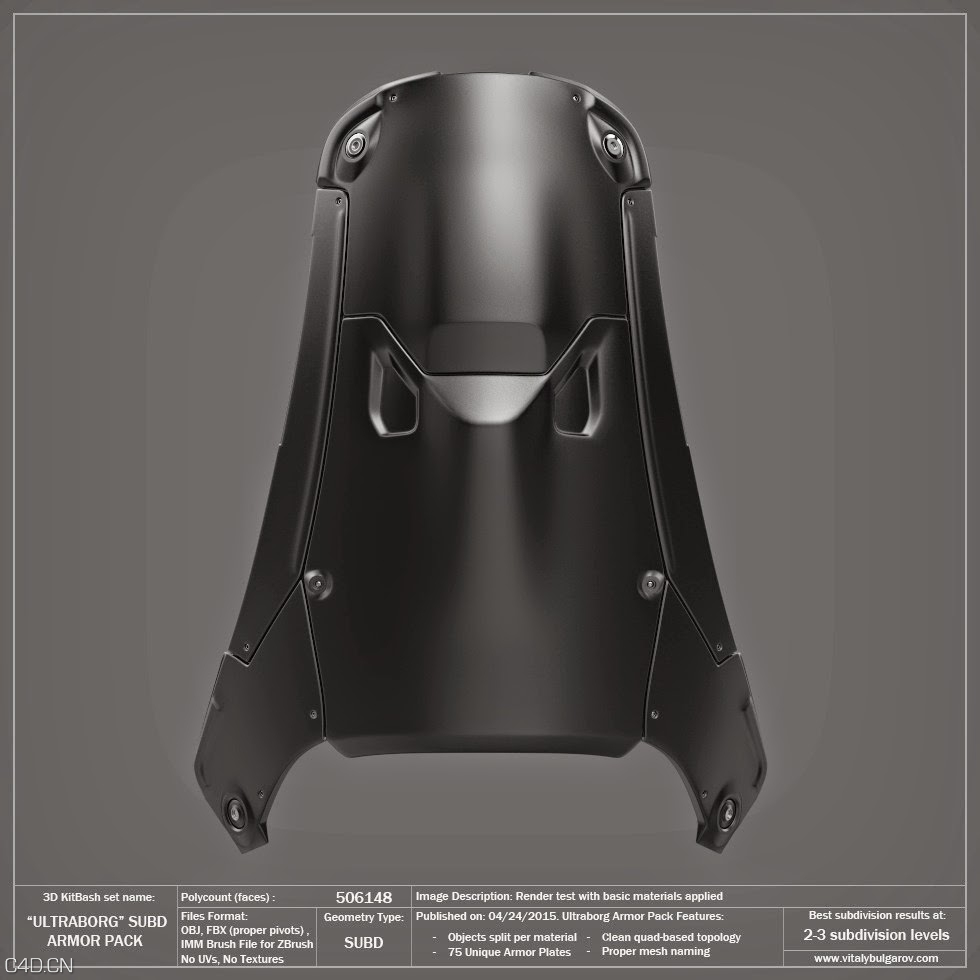 生物机甲战士铠甲3D模型 ULTRABORG SUBD ArmorPack by Vitaly Bulgarov - C4D之家 - Ultraborg_ArmorPack_02.jpg