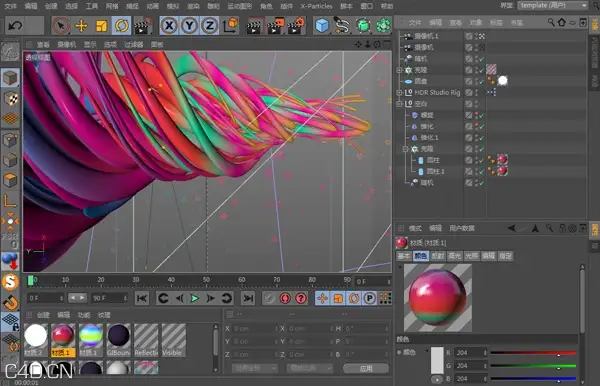 C4D-如何创建一个抽象的滴露特效（中文） - C4D之家 - 33.jpg