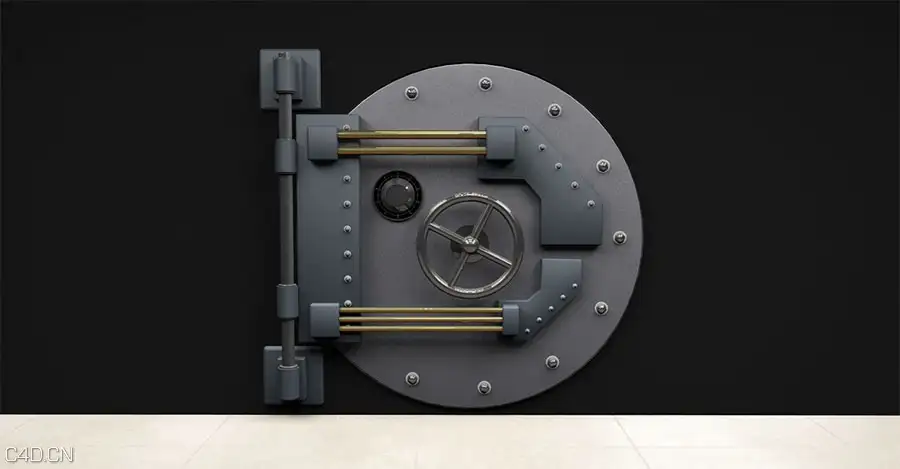银行金库保险门动画C4D工程 Cinema-4D-Vault-Files - C4D之家 - Vault-Image-3.jpg