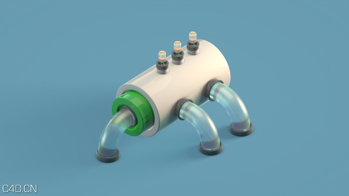 C4D制作塑料卡通微型设备教程 CREATING PLASTIC TEXTURES TUTORIAL